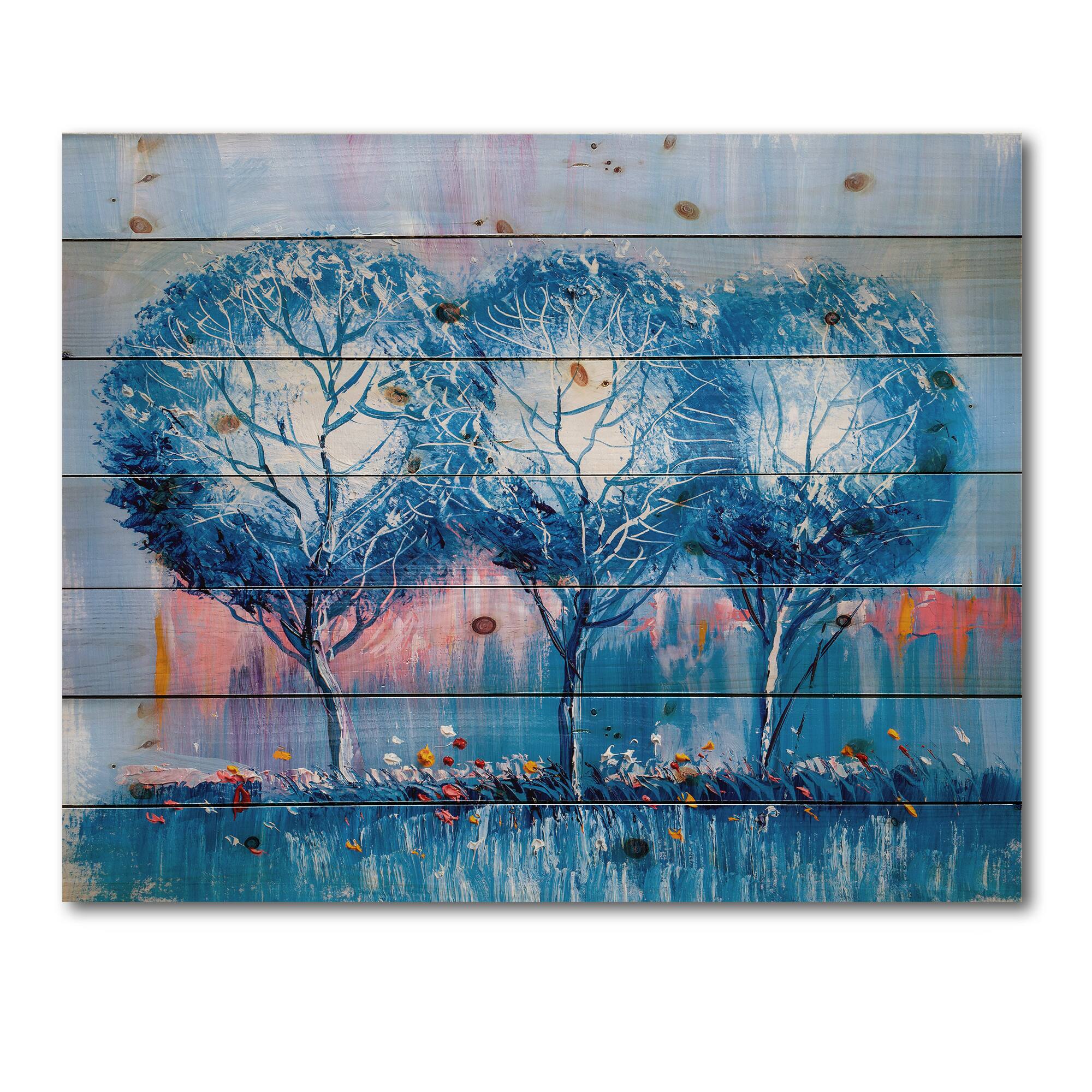 Designart - Colourful Trees Impressionist Landscape III